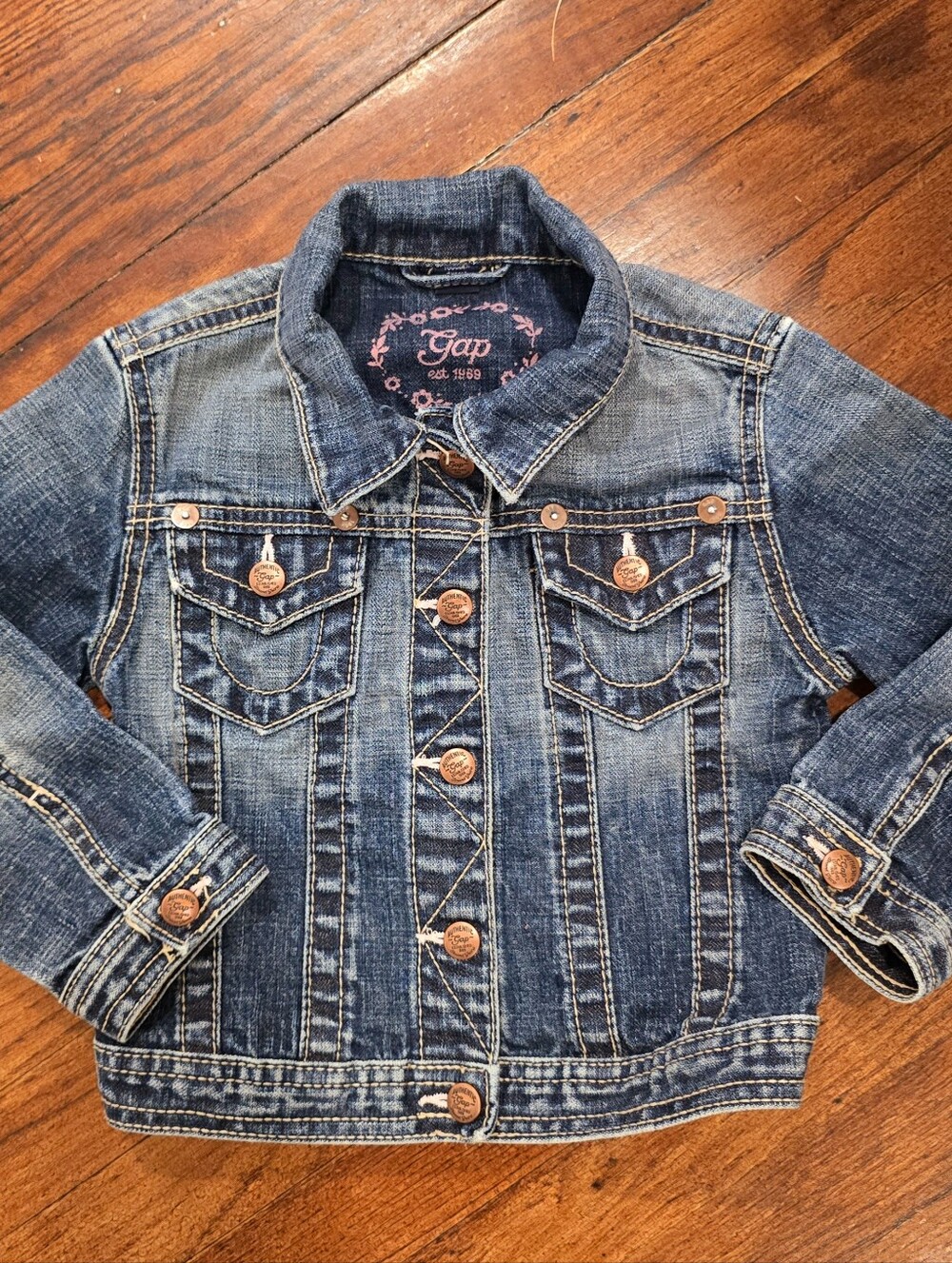 GAP Girls Sz 4 Blue Denim Jacket
